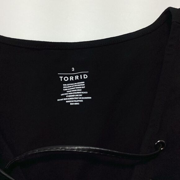 Torrid Black Wicked Skulls Sun Tank Top Laced Neckline Torrid Sizing 3 - Picture 5 of 12